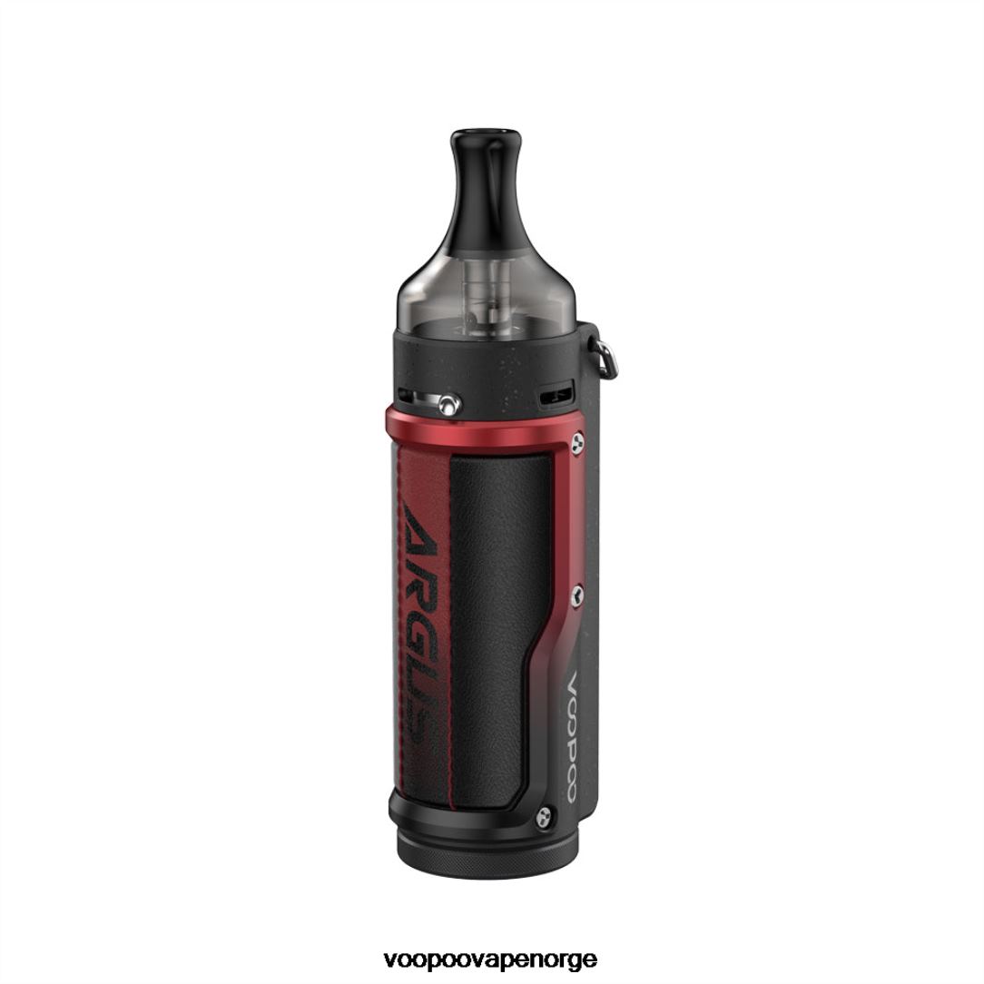 VOOPOO ARGUS pod mod sett 64N0H75 litchi skinn og rødt - VOOPOO Vape Gene Norge