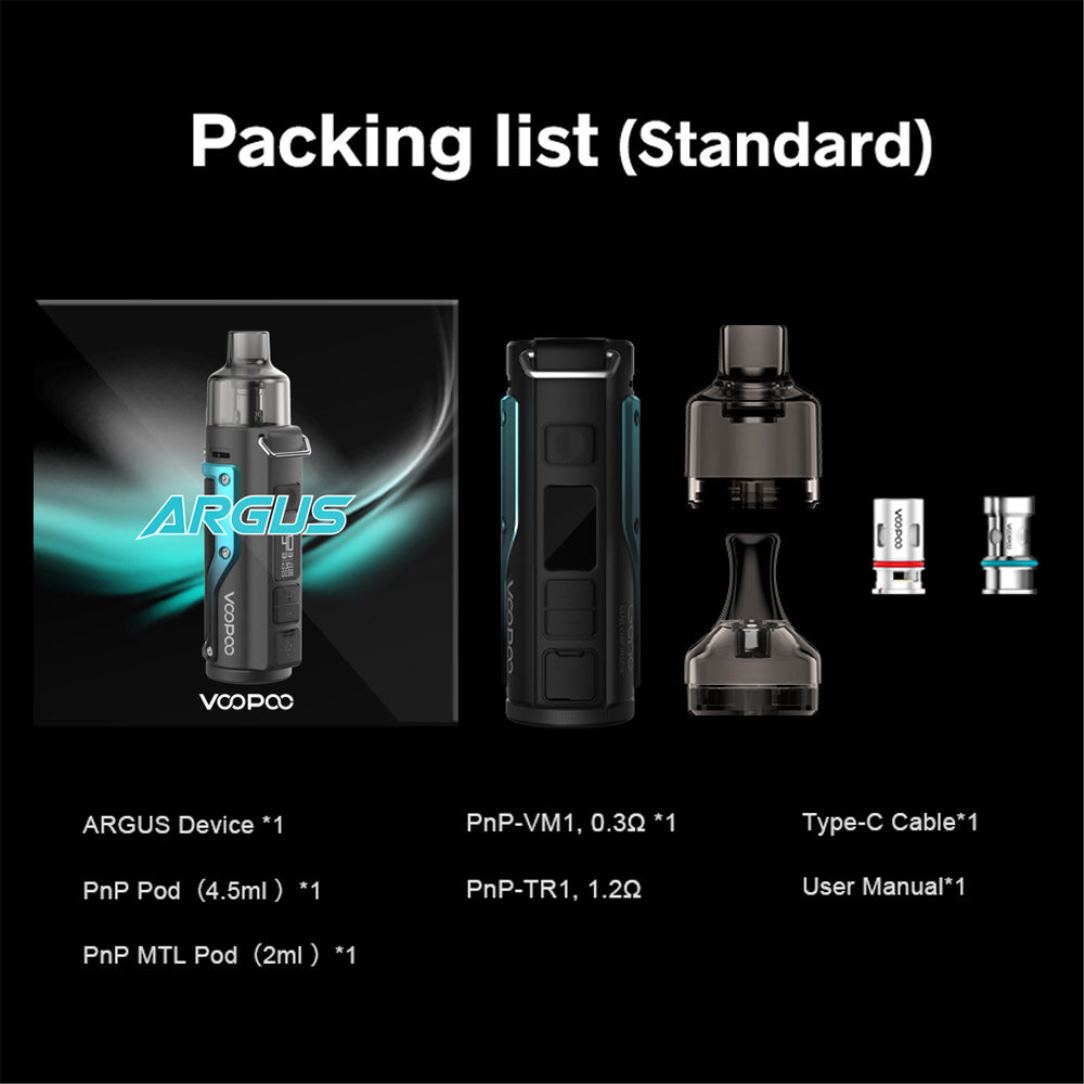 VOOPOO ARGUS pod mod sett 64N0H77 bensin grønn-sølv - VOOPOO Vape Near Me