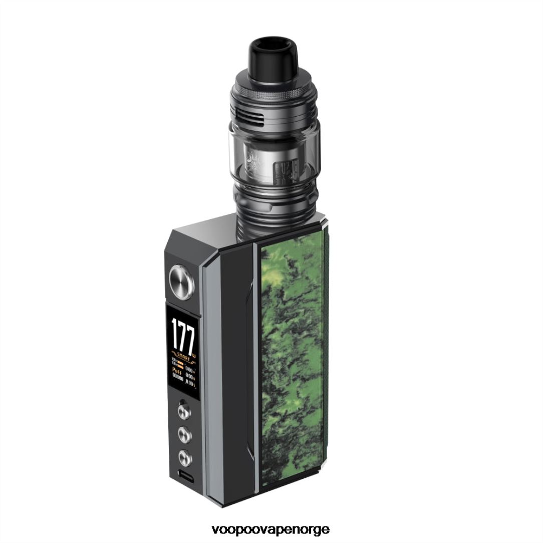 VOOPOO DRAG 4 sett 64N0H166 gun metal+skogsgrønn - VOOPOO Vape Store
