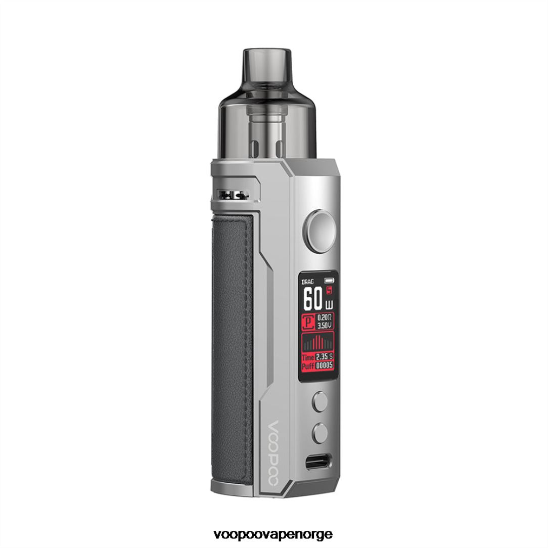 VOOPOO DRAG S pod mod sett 64N0H204 sølv og mørkegrå - VOOPOO Vape Argus Norge