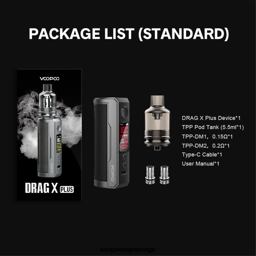 VOOPOO DRAG X PLUS sett 64N0H294 klassisk - VOOPOO Vape Argus Norge