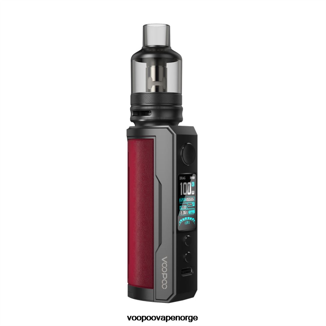 VOOPOO DRAG X PLUS sett 64N0H315 marsala - VOOPOO Vape Gene Norge